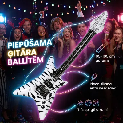 Piepūšamā ģitāra ar siksnu, 95–105 cm, mēbeles un interjers, apgaismojums sludinājums Rīgā 2