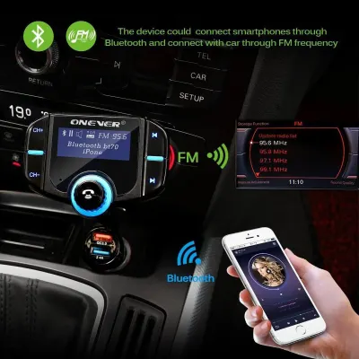 Bluetooth Wireless Car FM Modulator/Transmitter, MP3 Player with 2..., accessories and smart devices ad in Riga 4