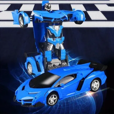 Детская машинка с пультом «TRANSFORMERS», «два в одном», синяя, игрушки ad в Риге 4