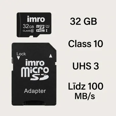 32 GB microSD memory card, Class 10, UHS 3, up to 100 MB/s, with SD adapter, accessories and smart devices ad in Riga 5