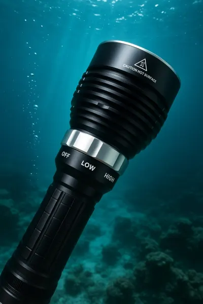 Underwater Flashlight with 7 LEDs (XM-L2 LED; 8,000 lumens; 200 m; Rechargeable), furniture and interior, lighting ad in Riga 3