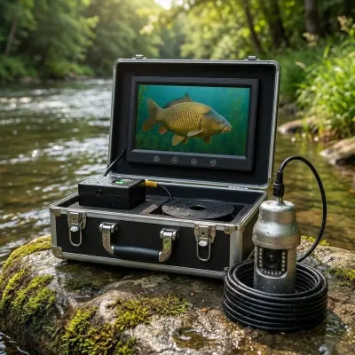 Underwater Camera with 10-Inch Screen, 360-Degree Rotation, 20-Meter Cable, 12V Battery, video and security systems ad in Riga 4