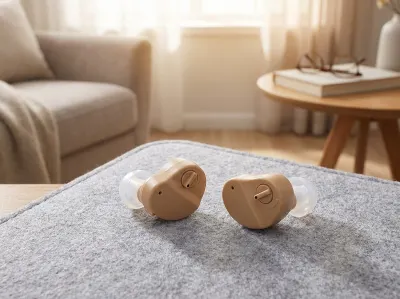 2 in-the-ear invisible hearing aids—mini, lightweight, and with crystal-clear sound, optics, hearing aids, health aids ad in Riga 4