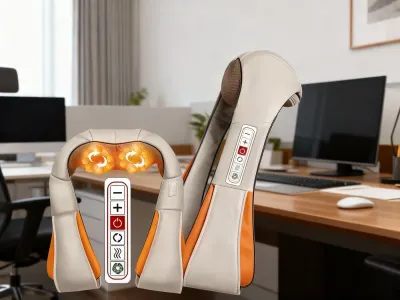 Electric neck and shoulder massager with a heat function, optics, hearing aids, health aids ad in Riga 4