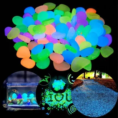 100 glow-in-the-dark stones for aquariums and gardens—charge in the sun,  animal feed, products and services ad in Riga 4
