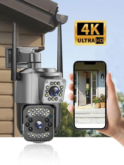 12 MP āra WiFi PTZ videonovērošanas kamera ar četriem objektīviem, video un drošības sistēmas sludinājums Rīgā 3
