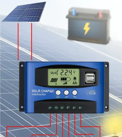 Solar panel charge controller with LCD display and 100A current capacity – MPPT +..., networking and internet equipment ad in Riga 2