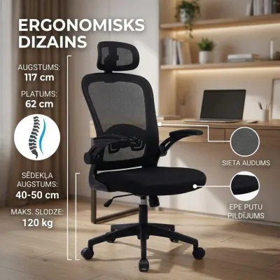 Adjustable computer chair with pink fabric seat, 40–50 cm, 120 kg, for school use, furniture and interior, lighting ad in Riga 2