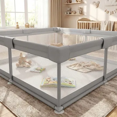 Bērnu sētiņa - manēža 200x200cm, pelēka, bērnu mēbeles sludinājums Rīgā 6
