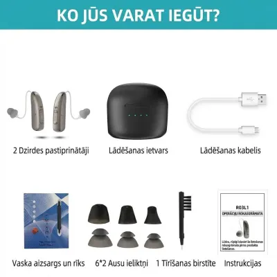 SmartHear Pro Bluetooth dzirdes aparāts abām ausīm lādējams skaņas pastiprinātājs..., tv un elektronika sludinājums Rīgā 6