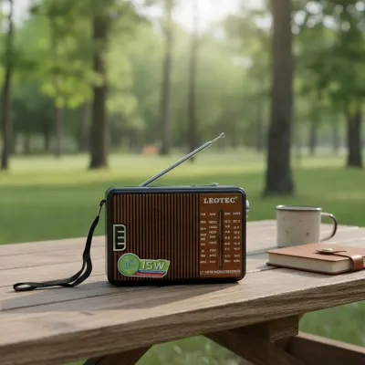 "Leotec Retro" FM Radio, 4 bands, 15W, tv and electronics ad in Riga 3