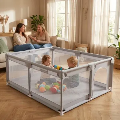 Bērnu Manēža Sētiņa 150x180cm – Pelēka Drošības Sētiņa Mazuļiem, bērnu mēbeles sludinājums Rīgā 2