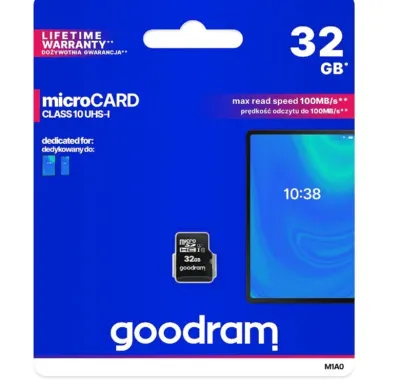 GOODRAM microSD Memory Card, 32 GB, Class 10, UHS-I, 100 MB/s + Adapter, accessories and smart devices ad in Riga 3