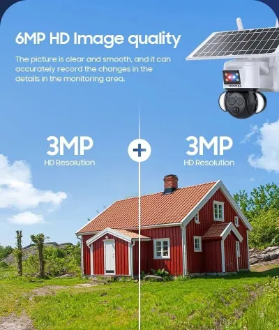 Solar-powered PTZ surveillance camera with a 12X dual lens and color night vision..., video and security systems ad in Riga 8