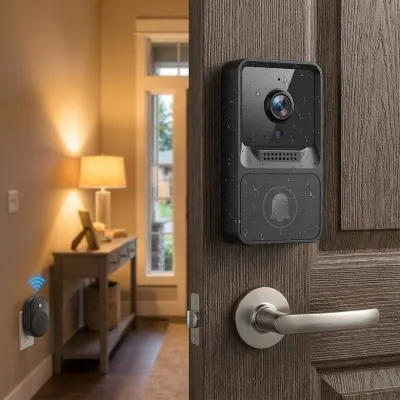 Door peephole with recording function, 4.1-inch monitor, doorbell (Photos and videos..., video and security systems ad in Riga 3
