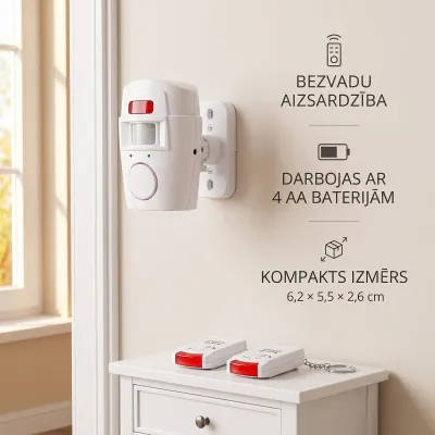 Wireless Alarm System with 2 Remote Controls, 105 dB, video and security systems ad in Riga 3