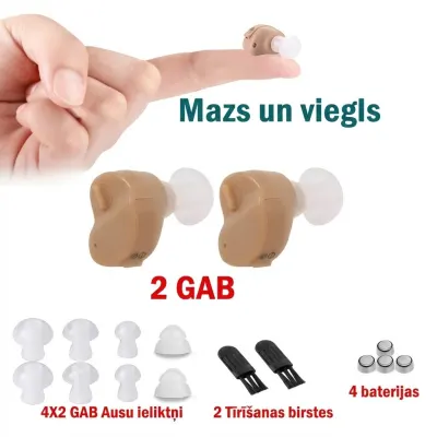 2 in-the-ear invisible hearing aids—mini, lightweight, and with crystal-clear sound, optics, hearing aids, health aids ad in Riga 6