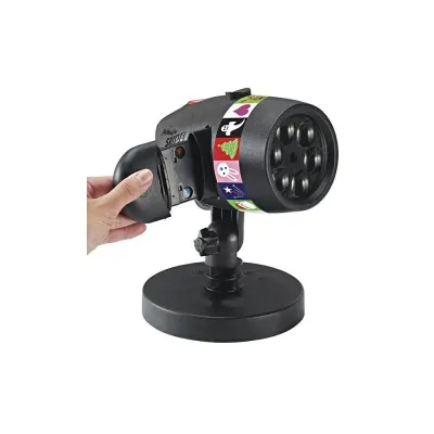 LED laser projector with 12 slide cards, 15 cm, for indoor and outdoor use, furniture and interior, lighting ad in Riga 7