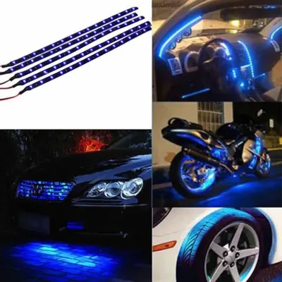 Auto salona LED stilizācijas komplekts 4 lentām RGB ar tālvadības pulti 12V, mēbeles un interjers, apgaismojums sludinājums Rīgā 3