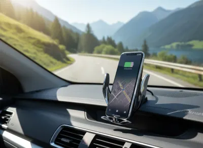 15W Qi Wireless Car Charger with Automatic Clip Phone Holder, accessories and smart devices ad in Riga 2