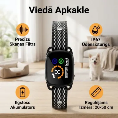 Mini Dog Anti-Barking Collar (Gentle—Vibration and Ultrasound, No Electric Shocks), optics, hearing aids, health aids ad in Riga 1