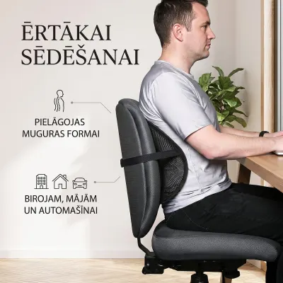 Ergonomic Chair Backrest - For Back Pain, optics, hearing aids, health aids ad in Riga 3