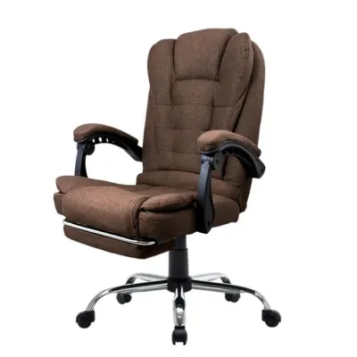 Ergonomic fabric computer chair, brown fabric, 150 kg, backrest 90–155°, furniture and interior, lighting ad in Riga 6
