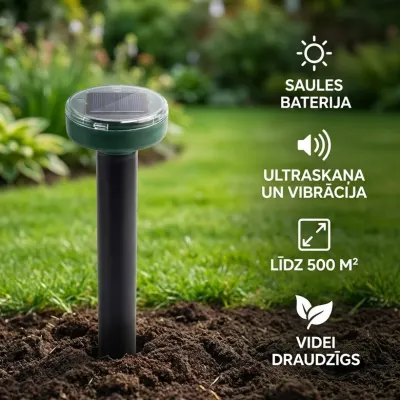 Ultrasonic Mole, Snake, and Rodent Repeller (Solar-Powered),  animal feed, products and services ad in Riga 1