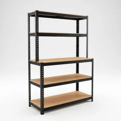 Black metal shelf with a work surface measuring 180 × 100 × 60 cm, 825 kg, furniture and interior, lighting ad in Riga 3