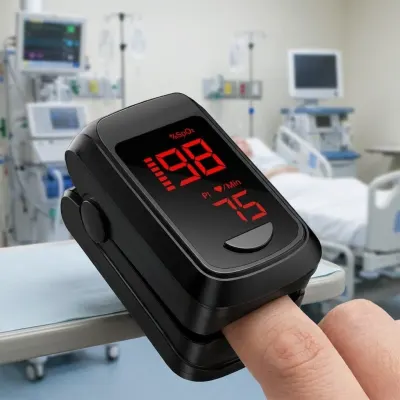 Bluetooth finger pulse oximeter with an LED display and app connectivity –..., optics, hearing aids, health aids ad in Riga 6