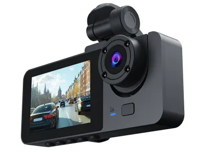 3-Camera Dash Cam with Interior and Rear Cameras, 1080p, video and security systems ad in Riga 4