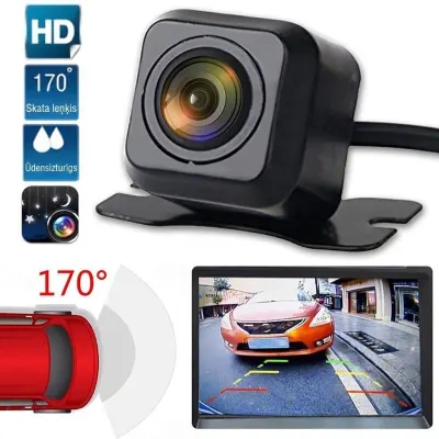 Car rearview camera with night vision and a 170° viewing angle, waterproof, video and security systems ad in Riga 7
