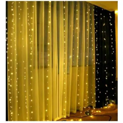 LED string lights for curtains (290x290 cm, USB connection, with remote control), warm..., toys ad in Riga 1