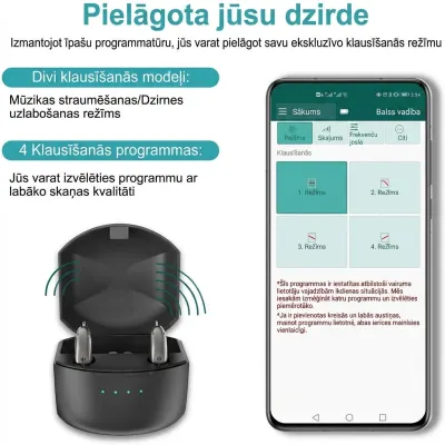 SmartHear Pro Bluetooth dzirdes aparāts abām ausīm lādējams skaņas pastiprinātājs..., tv un elektronika sludinājums Rīgā 4