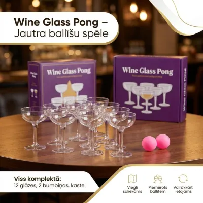 "Prosecco Pong" Party Game Set, furniture and interior, lighting ad in Riga 1