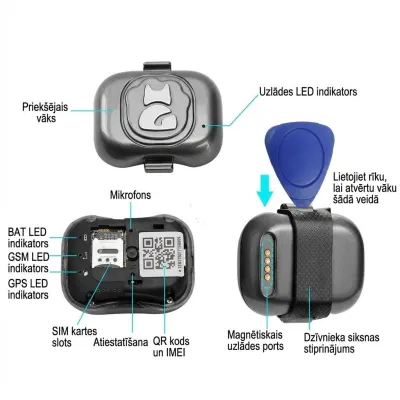 GPS izsekotājs kaķiem ar IP67, WiFi+GPS, magnētiskā uzlāde, tīkli un interneta aprīkojums sludinājums Rīgā 5