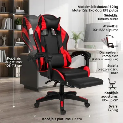Ergonomisks mācību un datorkrēsls skolēniem un studentiem ar regulējamu atzveltni, mēbeles un interjers, apgaismojums sludinājums Rīgā 2