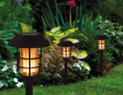 Solar-Powered Garden Lanterns, Set of 3 (Flame Effect), furniture and interior, lighting ad in Riga 5