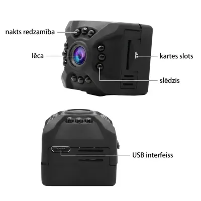 Mini Wi-Fi IP Wireless Camera (1080p HD, Recording, Audio, Night Vision), video and security systems ad in Riga 7