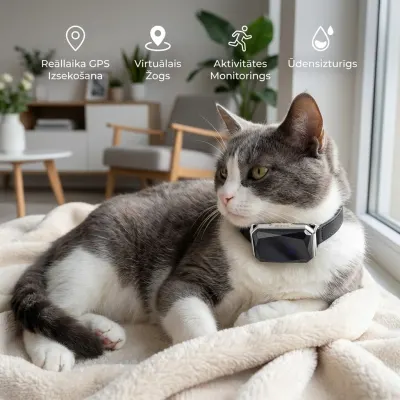 GPS Tracking Collar for Dogs and Cats G12P IP67 5-10d,  animal feed, products and services ad in Riga 4