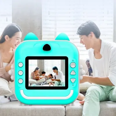 Children's Camera with Polaroid Photo Printing, 24MP, 2.4-inch IPS Display, Bluetooth, 800mAh Battery, Green, video and security systems ad in Riga 7