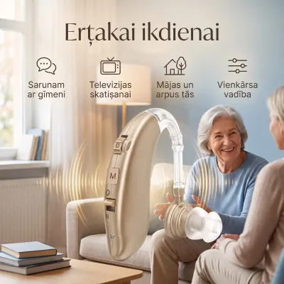 Digital Rechargeable Behind-the-Ear Hearing Amplifier with Adjustable Volume..., optics, hearing aids, health aids ad in Riga 3