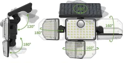 Outdoor Lighting with a Solar Battery/Panel, Garden Night Light with Motion Sensor..., furniture and interior, lighting ad in Riga 7