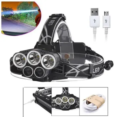ULTRA Ultra-Bright Headlamp, 80,000 LM, 5X X-XM-L T6 LED, Rechargeable, with 5 Modes, furniture and interior, lighting ad in Riga 5