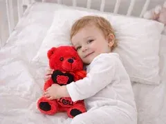 Red plush bear with a heart, 30 cm, toys ad in Riga 6