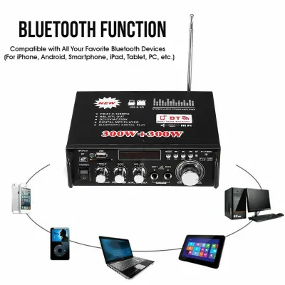 600-watt Audio Amplifier, USB, FM, SD, Bluetooth, 12 V/220 V, tv and electronics ad in Riga 7
