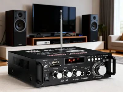 Hi-Fi 350W Audio Amplifier, 4 Channels, FM Radio, USB, tv and electronics ad in Riga 1