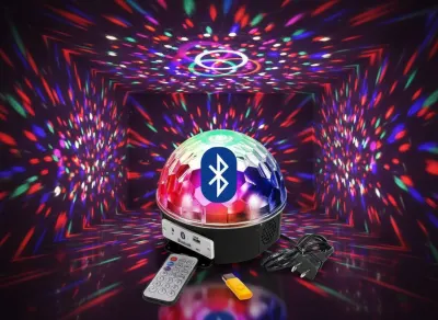 Colorful disco ball with Bluetooth, stereo, MP3, and remote control, 16 x..., accessories and smart devices ad in Riga 5