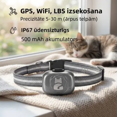 GPS izsekotājs kaķiem ar IP67, WiFi+GPS, magnētiskā uzlāde, tīkli un interneta aprīkojums sludinājums Rīgā 3