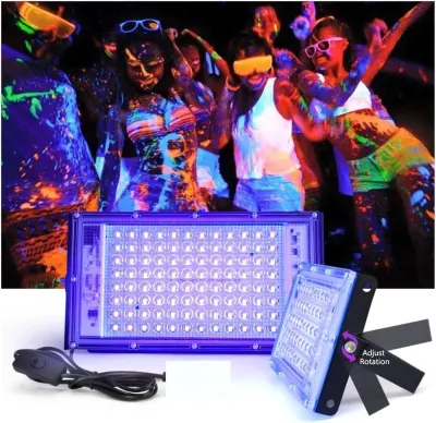 200W UV LED Floodlight, 144 chips, IP65, 395–400 nm, for parties and outdoor use, furniture and interior, lighting ad in Riga 4